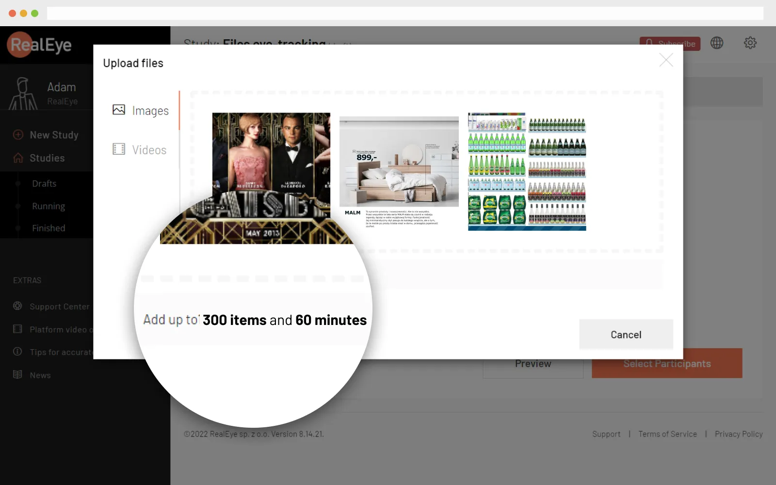 Dashboard mockup